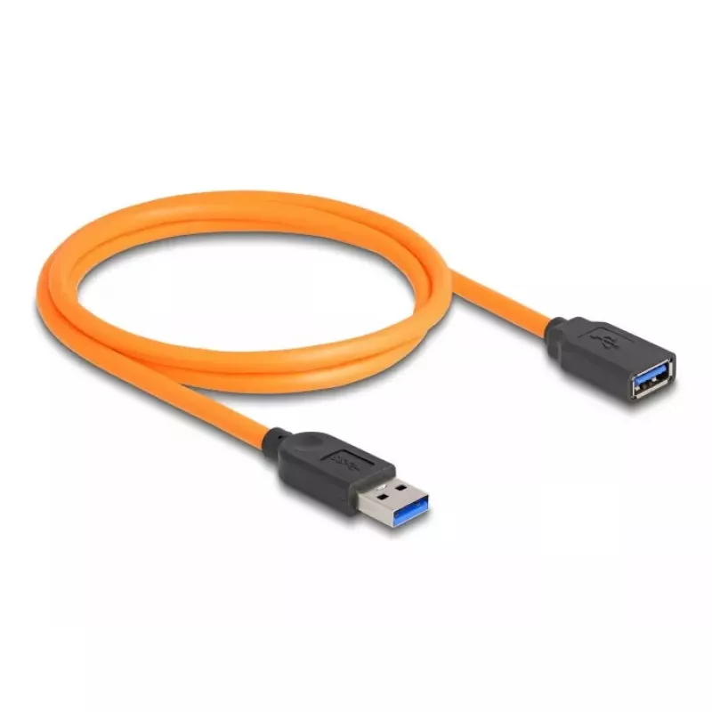 Cabo USB DeLOCK USB Type-A macho para fêmea 5 Gbps 1 m laranja