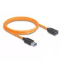 Cabo USB DeLOCK USB Type-A macho para fêmea 5 Gbps 1 m laranja
