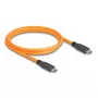 Cabo USB DeLOCK USB Type-C macho para USB Type-C macho 1m 5 Gbit/s laranja