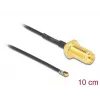 Cabo coaxial DeLOCK 12654 0,1 m RP-SMA MHF 4L LK preto