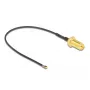Cabo coaxial DeLOCK 12654 0,1 m RP-SMA MHF 4L LK preto