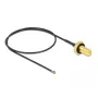 Cabo coaxial DeLOCK 12659 0,35 m RP-SMA MHF 4L LK preto