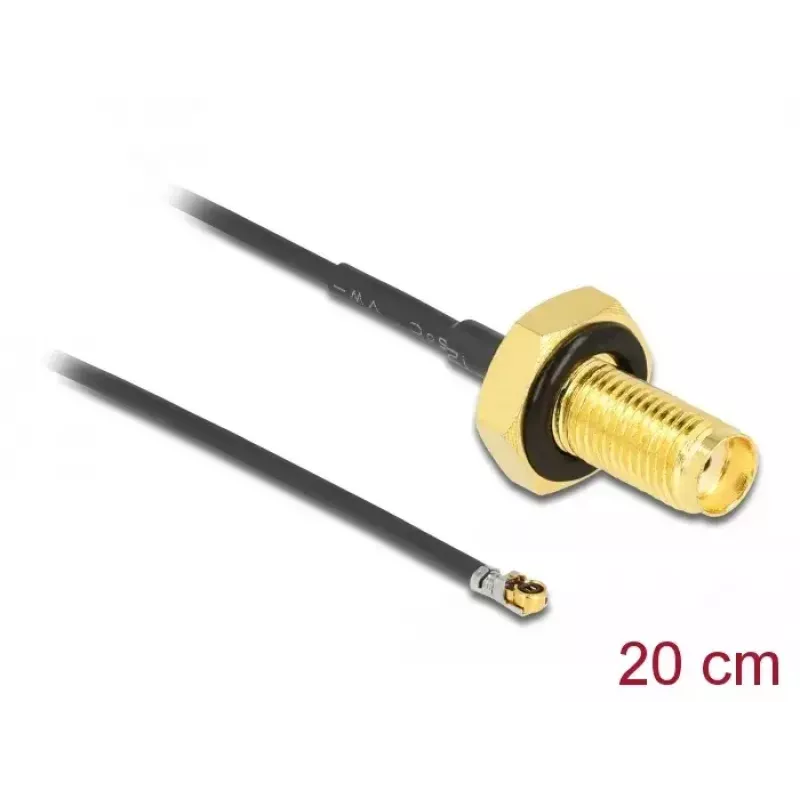 Cabo coaxial DeLOCK 12663 0,2 m SMA MHF 4L LK preto