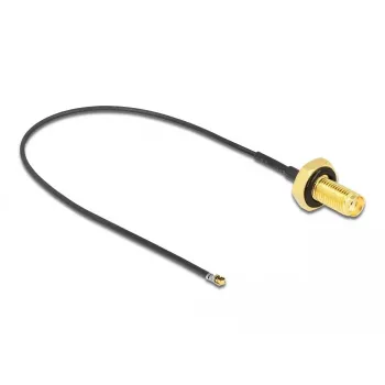 Cabo coaxial DeLOCK 12663 0,2 m SMA MHF 4L LK preto