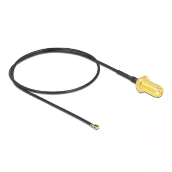Cabo coaxial DeLOCK 12664 0,35 m SMA MHF 4L LK preto
