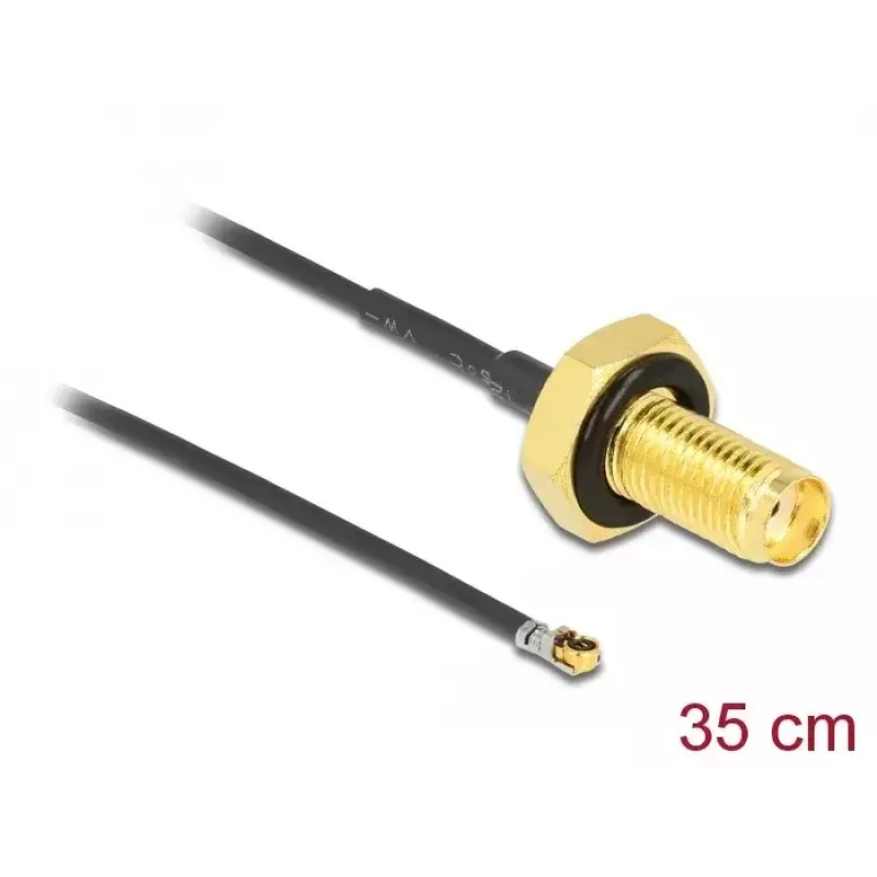 Cabo coaxial DeLOCK 12665 0,35 m SMA MHF 4L LK preto