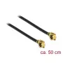 Cabo coaxial DeLOCK 89611 0,5 m MHF (I-PEX) preto dourado