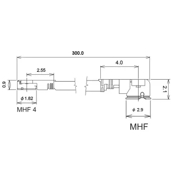 Cabo coaxial DeLOCK 89649 0,3 m MHF I-PEX MHF IV HSC MXHP32