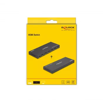 DeLOCK comutador HDMI 5 x HDMI in para 1 x HDMI out, 8K 60 Hz