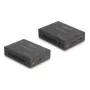 Extensor KVM DELOCK 65957 — transmissor e recetor HDMI e USB, com fios, até 70 m, 18 Gbit/s, 600 MHz, preto