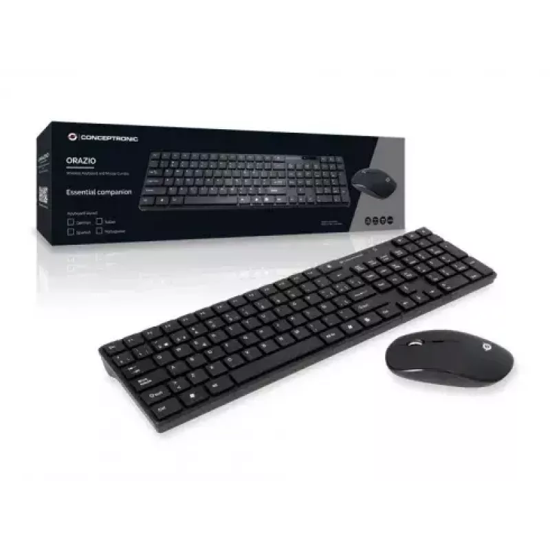 Conjunto de teclado e rato sem fios Conceptronic Orazio ORAZIO01ES