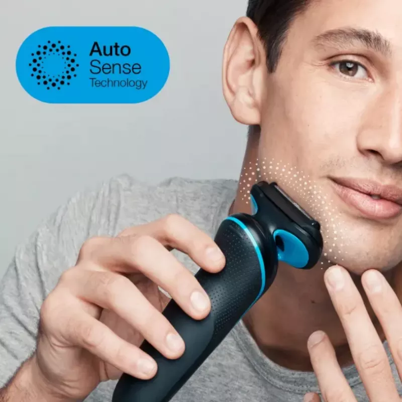Braun Series 5 51-B1820s máquina de barbear de lâminas preto, azul