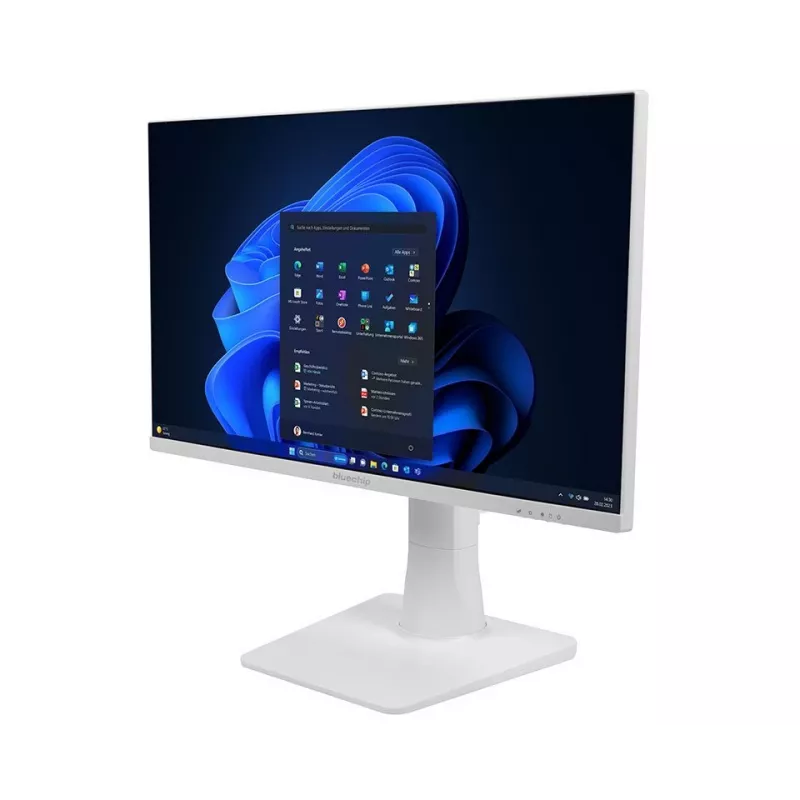 bluechip BUSINESSline AIO2350 *white* processador Intel® Core™ i5 14400 / até 4.70 GHz, Windows 11 Pro, 23,8 polegadas LED IPS, 16 GB DDR4, 500 GB NVMe SSD, Intel® Wi-Fi 6 AX201, Bluetooth 5, Gigabit Ethernet, gráfica Intel® UHD