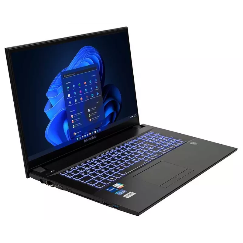 bluechip TRAVELline B17W27 portátil com processador Intel® Core™ i5-1335U / até 4,60 GHz, Windows 11 Pro, painel IPS antirreflexo de 43,9 cm (17,3