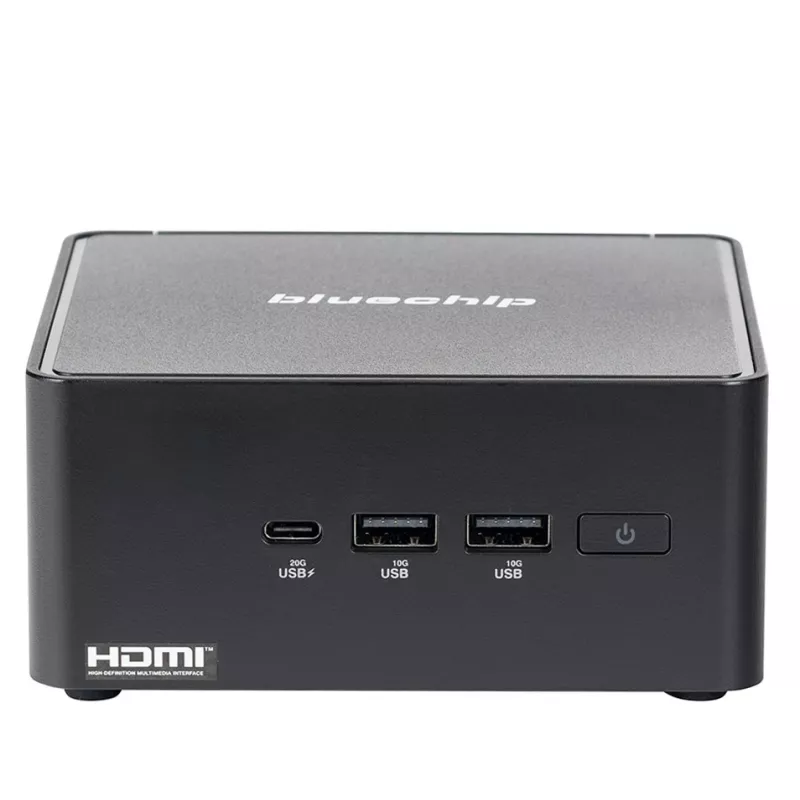 bluechip BUSINESSline M1435 Mini-PC Intel Core 3 100U 8 GB DDR5-SDRAM 500 GB SSD Windows 11 Pro preto