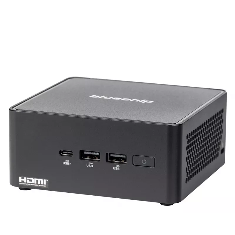bluechip BUSINESSline M1435 Mini-PC Intel Core 3 100U 8 GB DDR5-SDRAM 500 GB SSD Windows 11 Pro preto