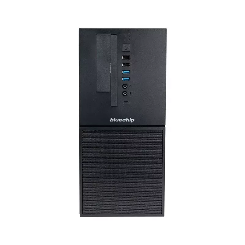 bluechip BUSINESSline T3300 processador Intel® Core™ i3 14100 / até 4,70 GHz, Windows 11 Pro, Intel® B760, 16 GB DDR5, SSD NVMe de 500 GB, Gigabit Ethernet, gráfica Intel® UHD, DVD±RW