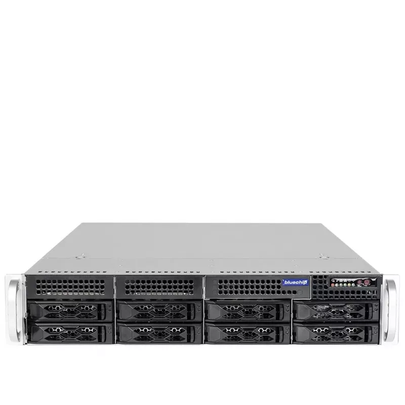 bluechip SERVERline R42316s rack 2 HE, processador Intel® Xeon® Silver 4410Y / 2,00 GHz, módulo TPM, 32 GB DDR5, 2 x SSD de 960 GB, 2 x 10 Gigabit Ethernet
