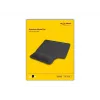 DeLOCK tapete de rato ergonómico com apoio de gel para o pulso para canhotos preto