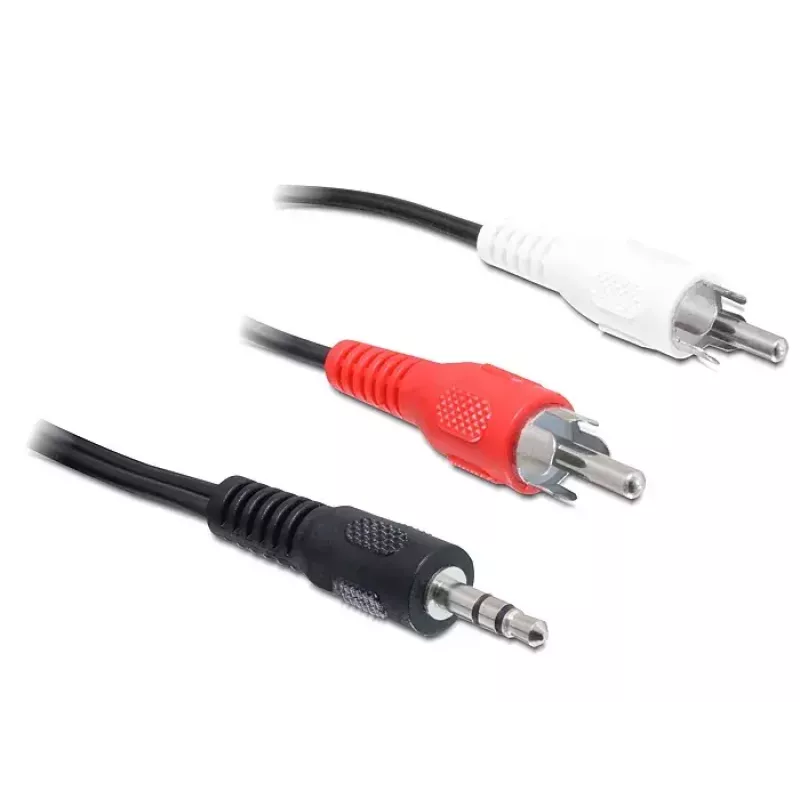 Cabo de áudio DeLOCK 84277 10m 3,5mm 2 x RCA preto