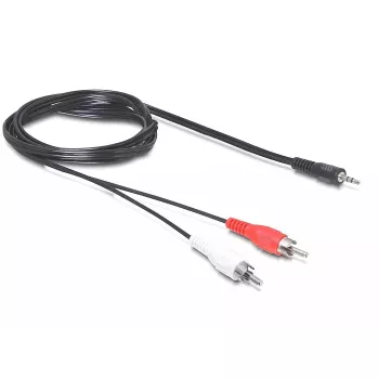 Cabo de áudio DeLOCK 84277 10m 3,5mm 2 x RCA preto