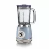 Ariete 583, misturadora Vintage com jarro de vidro de 1,5 litros, 4 lâminas de aço inoxidável, 4 velocidades + Pulse, 1000 Watt, azul