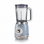 Ariete 583, misturadora Vintage com jarro de vidro de 1,5 litros, 4 lâminas de aço inoxidável, 4 velocidades + Pulse, 1000 Watt, azul