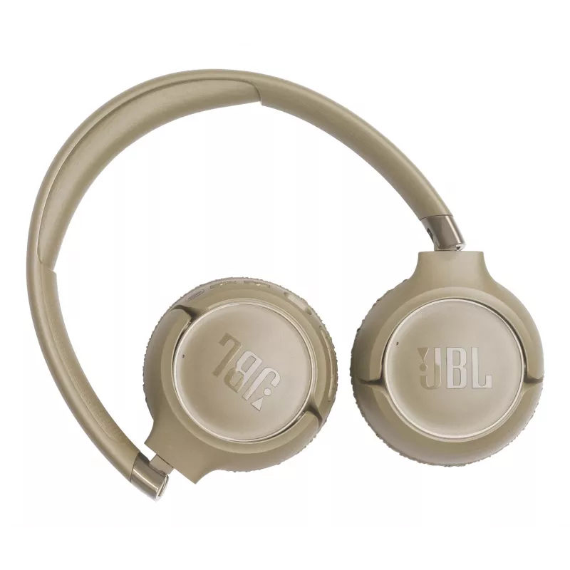 Headset JBL Tune 680NC, com fios e sem fios (Bluetooth, USB-C), circum-aural, arco de cabeça, bege, 20–20000 Hz, 161 g