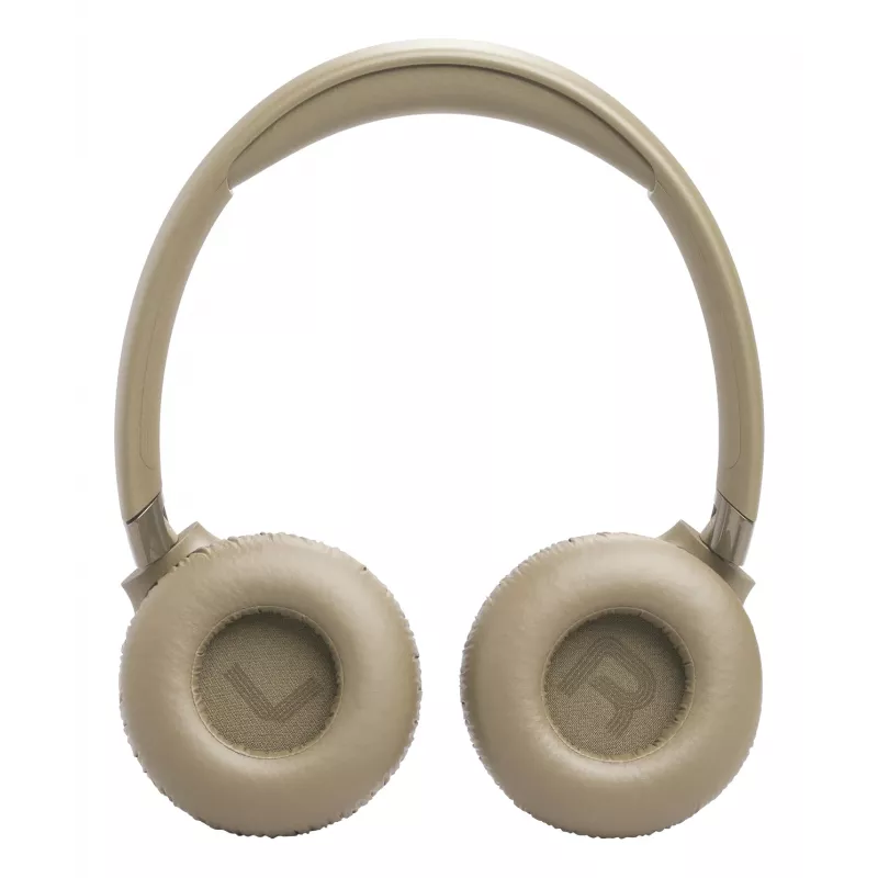 Headset JBL Tune 680NC, com fios e sem fios (Bluetooth, USB-C), circum-aural, arco de cabeça, bege, 20–20000 Hz, 161 g