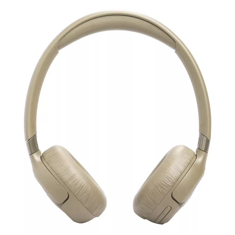 Headset JBL Tune 680NC, com fios e sem fios (Bluetooth, USB-C), circum-aural, arco de cabeça, bege, 20–20000 Hz, 161 g