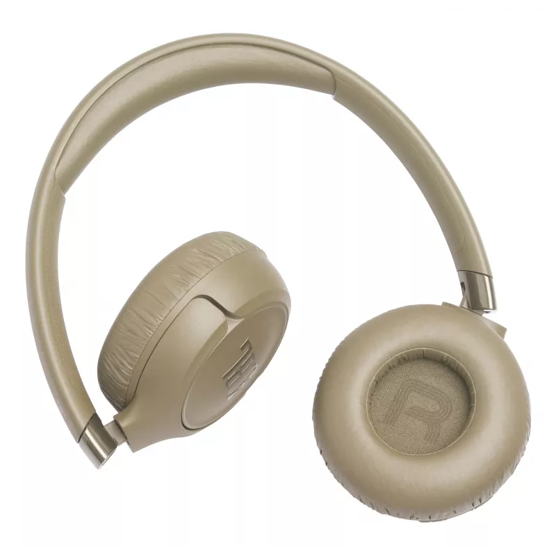 Headset JBL Tune 680NC, com fios e sem fios (Bluetooth, USB-C), circum-aural, arco de cabeça, bege, 20–20000 Hz, 161 g