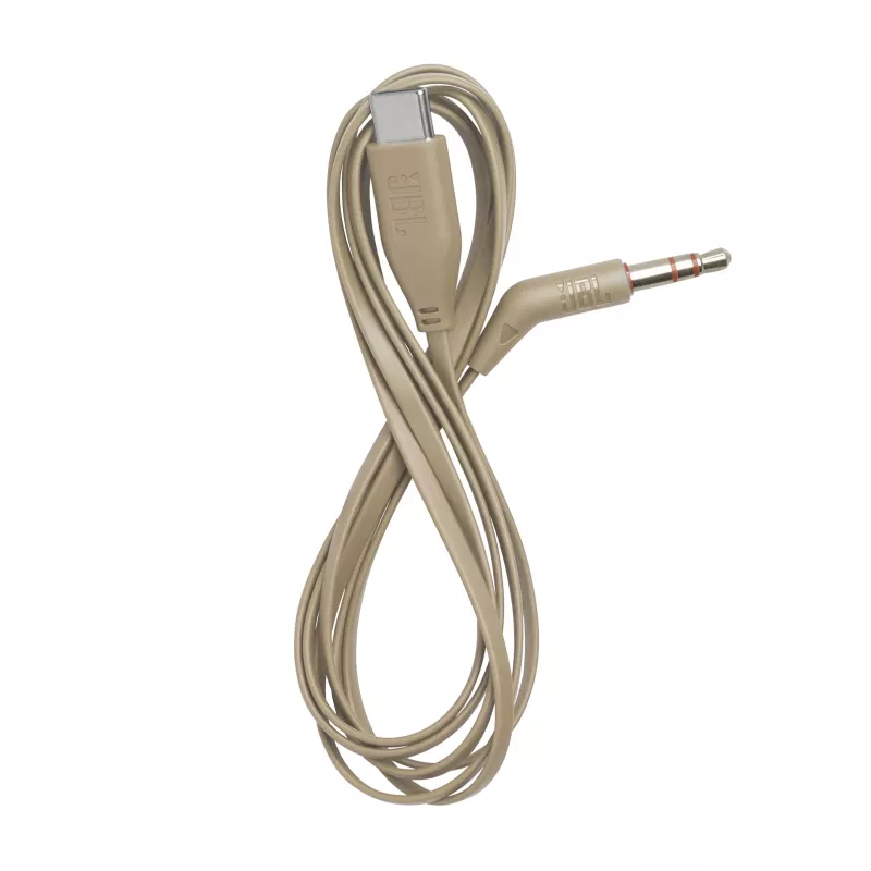 Headset JBL Tune 680NC, com fios e sem fios (Bluetooth, USB-C), circum-aural, arco de cabeça, bege, 20–20000 Hz, 161 g