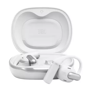 Headset JBL Sense Pro TWS gancho auricular, para chamadas e música, 20–40000 Hz, base de carregamento USB-C, branco