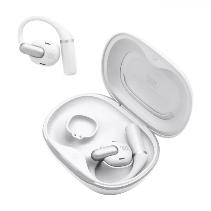 Headset JBL Sense Pro TWS gancho auricular, para chamadas e música, 20–40000 Hz, base de carregamento USB-C, branco
