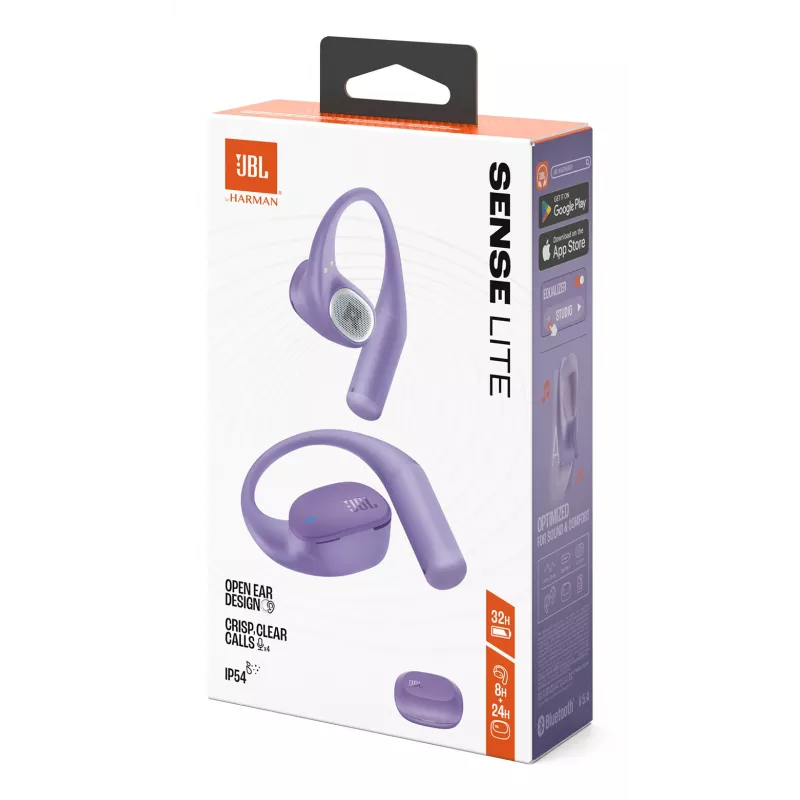JBL Sense Lite headset sem fios gancho auricular música Bluetooth roxo