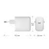 Carregador de parede USB-C 45W d bramante re-charge Pro — interior, 110–240V, branco