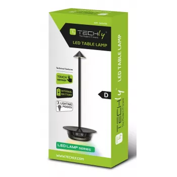 Techly I-LAMP-TABLE3 candeeiro de mesa módulo LED SMD 1 W LED SMD D preto