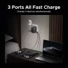 UGREEN S550 adaptador de viagem universal 65W, 2x USB-C + USB-A, 55001