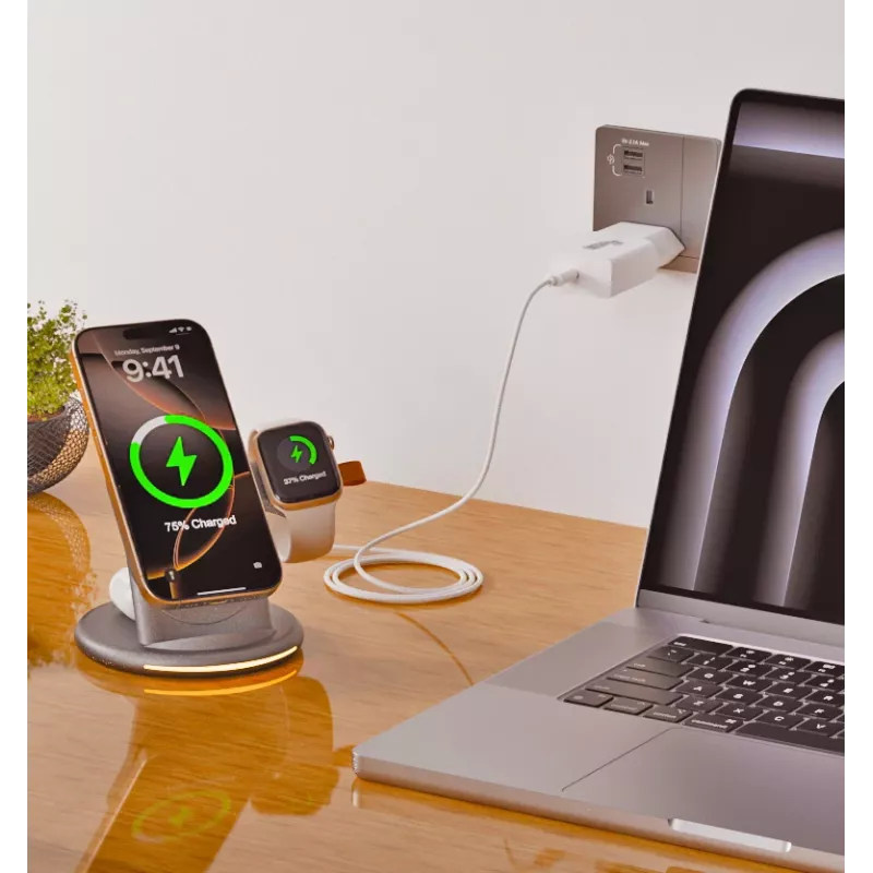 Carregador de parede EQUIP 1 porta 20W GaN USB-C PD — entrada 100–240V, saída máx. 12V, branco