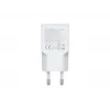 Carregador EQUIP 2 portas 20W GaN fino USB PD — USB-C x1, USB-A x1, entrada 100–240V, saída máx. 12V, branco