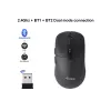 Rato sem fios EQUIP ambidestro 6 botões modo duplo, ótico 1600 DPI, RF + Bluetooth, preto