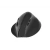 Rato sem fios vertical ergonómico EQUIP para destros, 1600 DPI, RF Wireless + Bluetooth, recarregável, 6 botões, preto