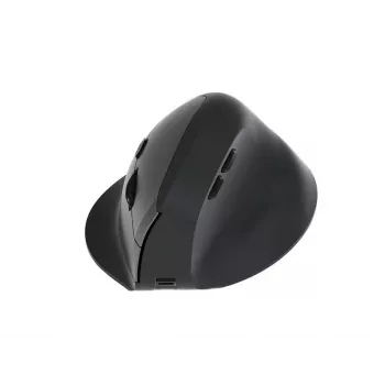 Rato sem fios vertical ergonómico EQUIP para destros, 1600 DPI, RF Wireless + Bluetooth, recarregável, 6 botões, preto