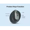 Rato sem fios vertical ergonómico EQUIP para destros, 1600 DPI, RF Wireless + Bluetooth, recarregável, 6 botões, preto