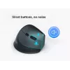 Rato sem fios vertical ergonómico EQUIP para destros, 1600 DPI, RF Wireless + Bluetooth, recarregável, 6 botões, preto