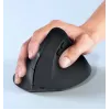 Rato sem fios vertical ergonómico EQUIP para destros, 1600 DPI, RF Wireless + Bluetooth, recarregável, 6 botões, preto