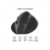 Rato sem fios vertical ergonómico EQUIP para destros, 1600 DPI, RF Wireless + Bluetooth, recarregável, 6 botões, preto