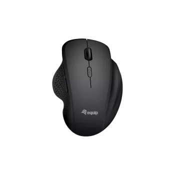 Rato sem fios recarregável EQUIP 6 botões modo duplo — para destros, ótico 1600 DPI, RF Wireless + Bluetooth, preto