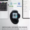 Rato sem fios recarregável EQUIP 6 botões modo duplo — para destros, ótico 1600 DPI, RF Wireless + Bluetooth, preto
