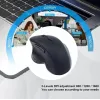 Rato sem fios recarregável EQUIP 6 botões modo duplo — para destros, ótico 1600 DPI, RF Wireless + Bluetooth, preto